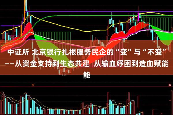 中证所 北京银行扎根服务民企的“变”与“不变”——从资金支持到生态共建  从输血纾困到造血赋能