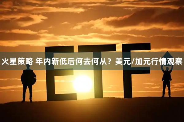 火星策略 年内新低后何去何从？美元/加元行情观察