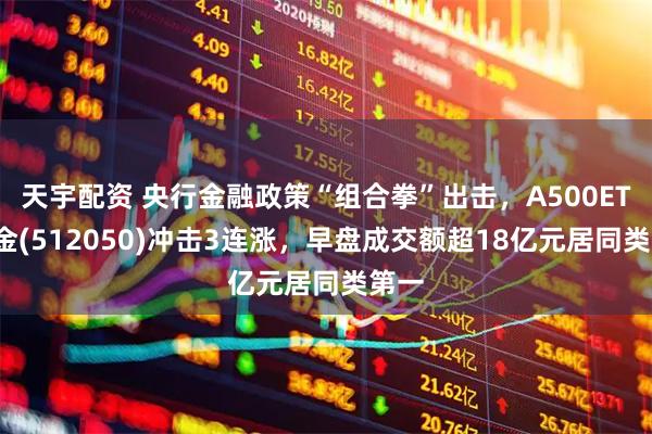 天宇配资 央行金融政策“组合拳”出击，A500ETF基金(512050)冲击3连涨，早盘成交额超18亿元居同类第一