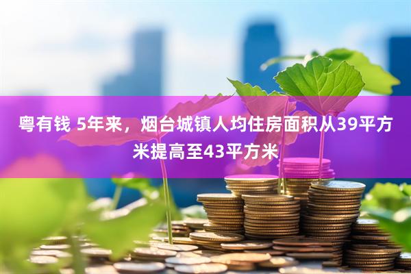 粤有钱 5年来，烟台城镇人均住房面积从39平方米提高至43平方米