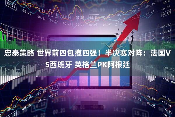 忠泰策略 世界前四包揽四强！半决赛对阵：法国VS西班牙 英格兰PK阿根廷